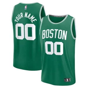 Bellissimo Fascinante Boston Celtics Fast Break Custom Jersey Icon Edition Kelly Green/White/Black per i devoti sostenitori