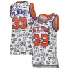 Ottimo Attraente Patrick Ewing New York Knicks Women's 1991 Doodle Swingman Jersey White per i devoti sostenitori