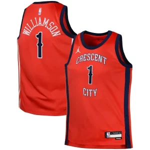 Moderno Bellissimo Zion Williamson New Orleans Pelicans Jordan Brand Swingman Jersey Statement Red per i devoti sostenitori