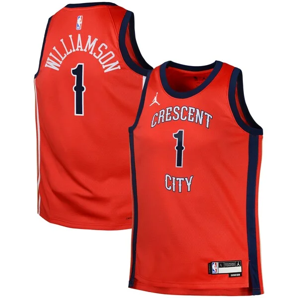 Moderno Bellissimo Zion Williamson New Orleans Pelicans Jordan Brand Swingman Jersey Statement Red per i devoti sostenitori