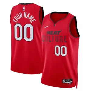 Bellissimo Miami Heat Nike Unisex 2024/25 Custom Swingman Jersey City Edition Red per i devoti sostenitori