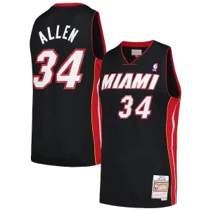Gorgeous Ray Allen Miami Heat 2012/13 Hardwood Classics Swingman Jersey Black per i devoti sostenitori