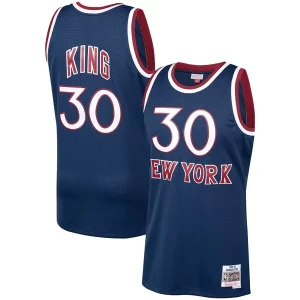 Classico Bernard King New York Knicks 1982/83 Hardwood Classics Swingman Jersey Navy per i devoti sostenitori