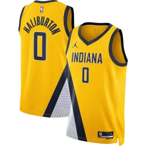 Eccezionale Pratico Versatile Tyrese Haliburton Indiana Pacers Jordan Brand Unisex Swingman Jersey Statement Edition Gold per i devoti sostenitori
