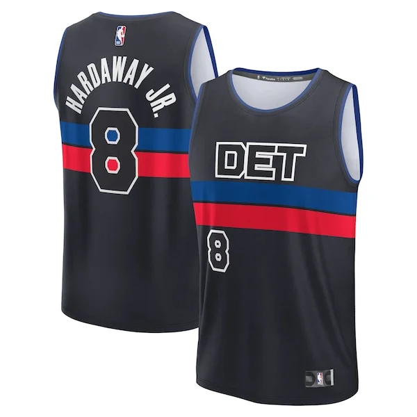 Robusto Versatile Fantastico Tim Hardaway Jr. Detroit Pistons Fast Break Player Jersey Statement Edition Black per i devoti sostenitori