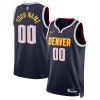 Magnifico Attraente Denver Nuggets Nike 2021/22 Diamond Swingman Custom Jersey Icon Edition Navy per i devoti sostenitori