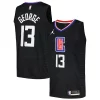 Duraturo Paul George LA Clippers Jordan Brand Nike Swingman Player Jersey Statement Edition Black per i devoti sostenitori