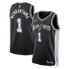 Meraviglioso Victor Wembanyama San Antonio Spurs Nike Unisex 2023 NBA Draft First Round Pick Swingman Jersey Icon Edition Black per i devoti sostenitori