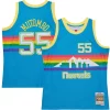Fascinante Dikembe Mutombo Denver Nuggets Hardwood Classics 1991/92 Tropical Swingman Jersey Blue per i devoti sostenitori