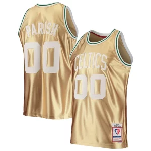 Duraturo Robert Parish Boston Celtics 75th Anniversary 1985/86 Hardwood Classics Swingman Jersey Gold per i devoti sostenitori