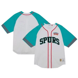 Attraente San Antonio Spurs Practice Day Baseball Jersey White per i devoti sostenitori