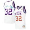 Elegante Incantevole Duraturo Karl Malone Utah Jazz 1991/92 Hardwood Classics Reload 3.0 Swingman Jersey White per i devoti sostenitori