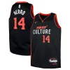 Moderno Tyler Herro Miami Heat Nike Youth Swingman Replica Jersey City Edition Black per i devoti sostenitori