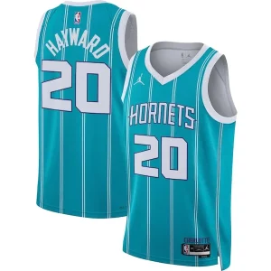 Resistente Gordon Hayward Charlotte Hornets Jordan Brand Unisex Swingman Jersey Icon Edition Teal per i devoti sostenitori