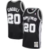 Accattivante Manu Ginobili San Antonio Spurs 2002 03 Hardwood Classics Player Swingman Jersey Black per i devoti sostenitori