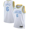 Incantevole LeBron James Los Angeles Lakers Nike Swingman Jersey Classic Edition White per i devoti sostenitori