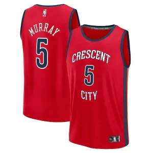 Splendido Resistente Elegante Dejounte Murray New Orleans Pelicans Youth Fast Break Replica Player Jersey Statement Edition Red per i devoti sostenitori