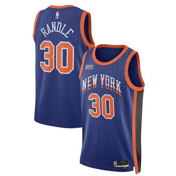 Trendy Julius Randle New York Knicks Nike Unisex 2023/24 Swingman Jersey Blue City Edition per i devoti sostenitori