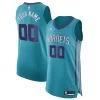 Gorgeous Charlotte Hornets Jordan Brand Authentic Custom Jersey Teal Icon Edition per i devoti sostenitori