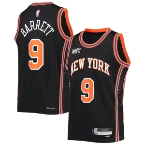 Accattivante Sofisticato Prestigioso RJ Barrett New York Knicks Nike Youth 2021/22 Swingman Jersey City Edition Black per i devoti sostenitori