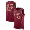 Carino Prestigioso Bellissimo Donovan Mitchell Cleveland Cavaliers Nike Unisex 2023/24 Swingman Jersey Wine City Edition per i devoti sostenitori