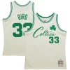 Prestigioso Cool Larry Bird Boston Celtics Chainstitch Swingman Jersey Cream per i devoti sostenitori