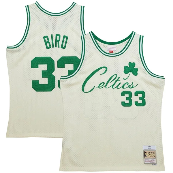 Prestigioso Cool Larry Bird Boston Celtics Chainstitch Swingman Jersey Cream per i devoti sostenitori