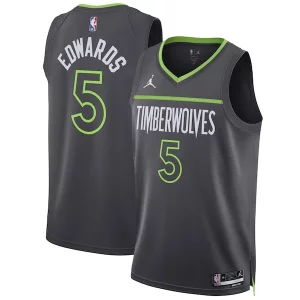 Raffinato Comodo Cool Anthony Edwards Minnesota Timberwolves Jordan Brand Unisex Swingman Jersey Statement Edition Charcoal per i devoti sostenitori