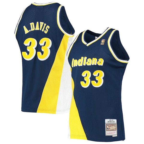 Bellissimo Antonio Davis Indiana Pacers 1996/97 Hardwood Classics Swingman Jersey Navy per i devoti sostenitori
