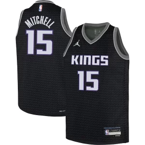 Accattivante Stupendo Davion Mitchell Sacramento Kings Jordan Brand Youth Swingman Jersey Statement Edition Black per i devoti sostenitori