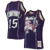 Ottimo Vince Carter Toronto Raptors 1998/99 Hardwood Classics NBA 75th Anniversary Diamond Swingman Jersey Purple per i devoti sostenitori