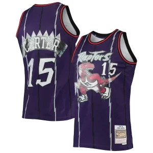 Ottimo Vince Carter Toronto Raptors 1998/99 Hardwood Classics NBA 75th Anniversary Diamond Swingman Jersey Purple per i devoti sostenitori