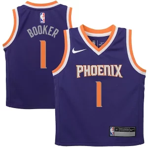Incantevole Meraviglioso Ottimo Devin Booker Phoenix Suns Nike Preschool Replica Jersey Purple Icon Edition per i devoti sostenitori