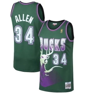 Meraviglioso Ray Allen Milwaukee Bucks 1996/97 Hardwood Classics Swingman Jersey Kelly Green per i devoti sostenitori