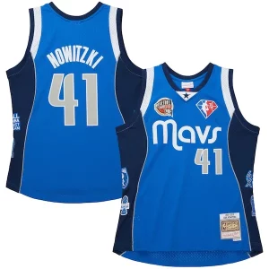 Bellissimo Dirk Nowitzki Dallas Mavericks Unisex Hall of Fame Class of 2023 Throwback Swingman Jersey Blue per i devoti sostenitori