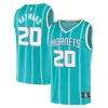 Trendy Prestigioso Magnifico Gordon Hayward Charlotte Hornets 2020/21 Fast Break Replica Player Jersey Teal Icon Edition per i devoti sostenitori