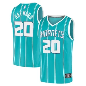 Trendy Prestigioso Magnifico Gordon Hayward Charlotte Hornets 2020/21 Fast Break Replica Player Jersey Teal Icon Edition per i devoti sostenitori