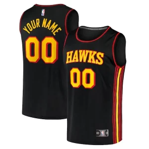 Bellissimo Meraviglioso Raffinato Atlanta Hawks Youth Custom Fast Break Replica Jersey Black Statement Edition per i devoti sostenitori