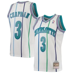 Robusto Rex Chapman Charlotte Hornets 1988/89 Hardwood Classics Swingman Jersey White per i devoti sostenitori