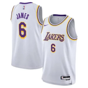 Ottimo LeBron James Los Angeles Lakers Nike Youth Swingman Jersey Association Edition White per i devoti sostenitori