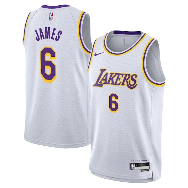 Ottimo LeBron James Los Angeles Lakers Nike Youth Swingman Jersey Association Edition White per i devoti sostenitori