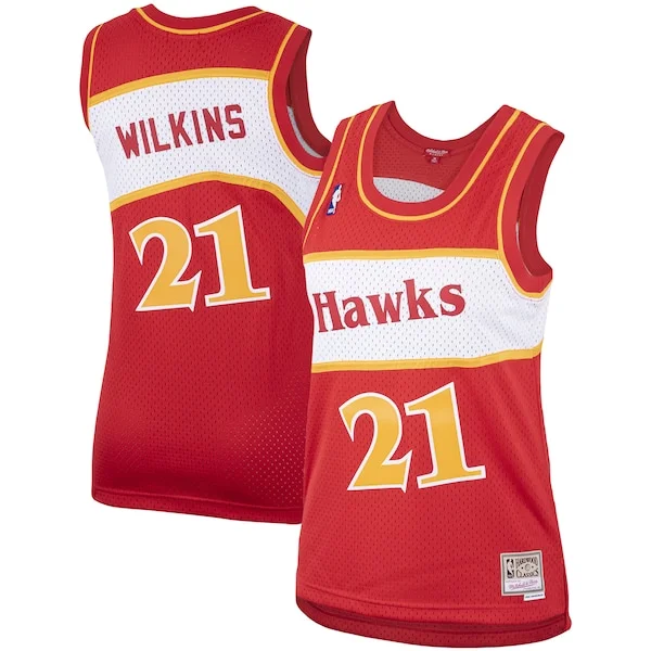Cool Lussuoso Dominique Wilkins Atlanta Hawks Women's Hardwood Classics Swingman Jersey Red per i devoti sostenitori