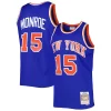 Pratico Ottimo Earl Monroe New York Knicks 2001/02 Hardwood Classics Swingman Jersey Blue per i devoti sostenitori
