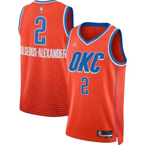 Lussuoso Shai Gilgeous Alexander Oklahoma City Thunder Jordan Brand Unisex Swingman Jersey Statement Edition Orange per i devoti sostenitori