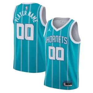Attraente Incantevole Raffinato Charlotte Hornets Jordan Brand 2020/21 Swingman Custom Jersey Icon Edition Teal per i devoti sostenitori