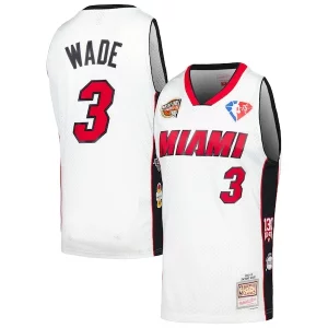 Meraviglioso Accattivante Incantevole Dwyane Wade Miami Heat Unisex Hall of Fame Class of 2023 Throwback Swingman Jersey White per i devoti sostenitori