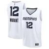 Fascinante Ja Morant Memphis Grizzlies Fast Break Replica Player Jersey Association Edition White per i devoti sostenitori