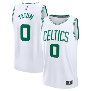 Elegante Jayson Tatum Boston Celtics Youth Fast Break Replica Player Jersey Association Edition White per i devoti sostenitori