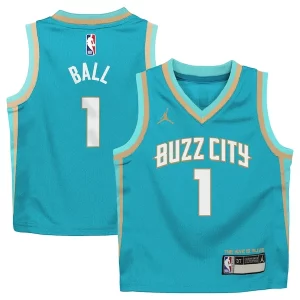 Meraviglioso Magnifico Duraturo LaMelo Ball Charlotte Hornets Jordan Brand Preschool 2023/24 Swingman Replica Jersey City Edition Teal per i devoti sostenitori