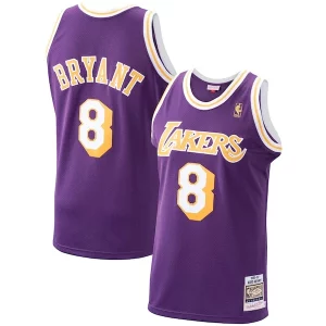 Fascinante Men's Los Angeles Lakers Kobe Bryant Purple 1996/97 Hardwood Classics Authentic Jersey/Gold/Royal per i devoti sostenitori